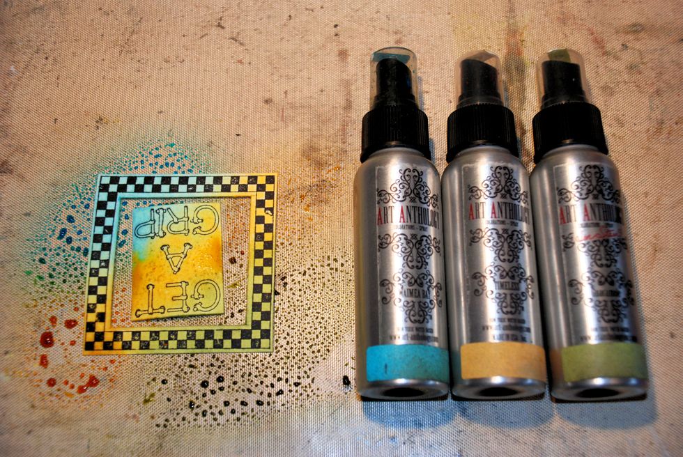 Spray with the Colorations.