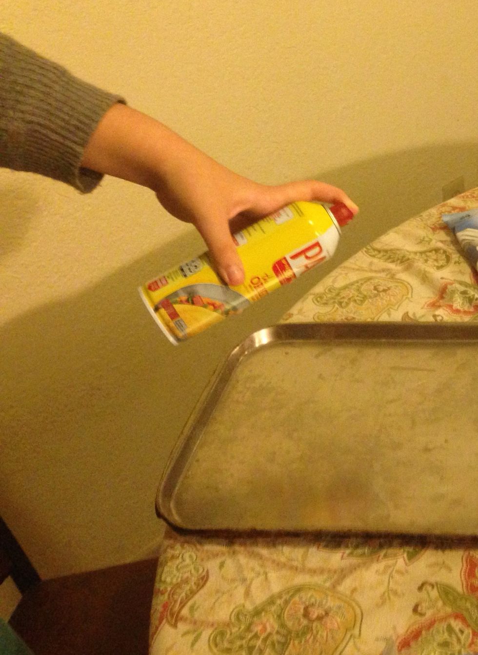 Spray you oven pan