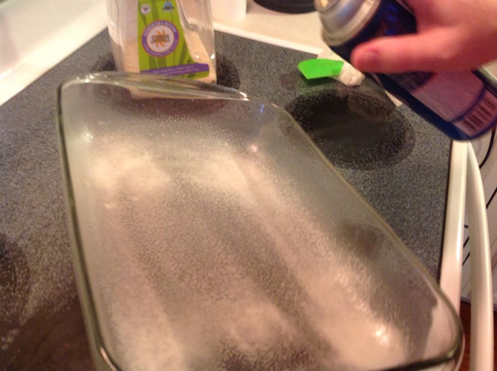 Spray your 9x13 pan