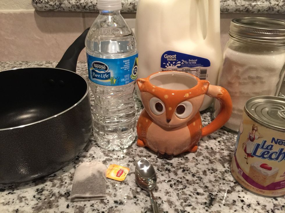 Spread all your supplies on a flat surface