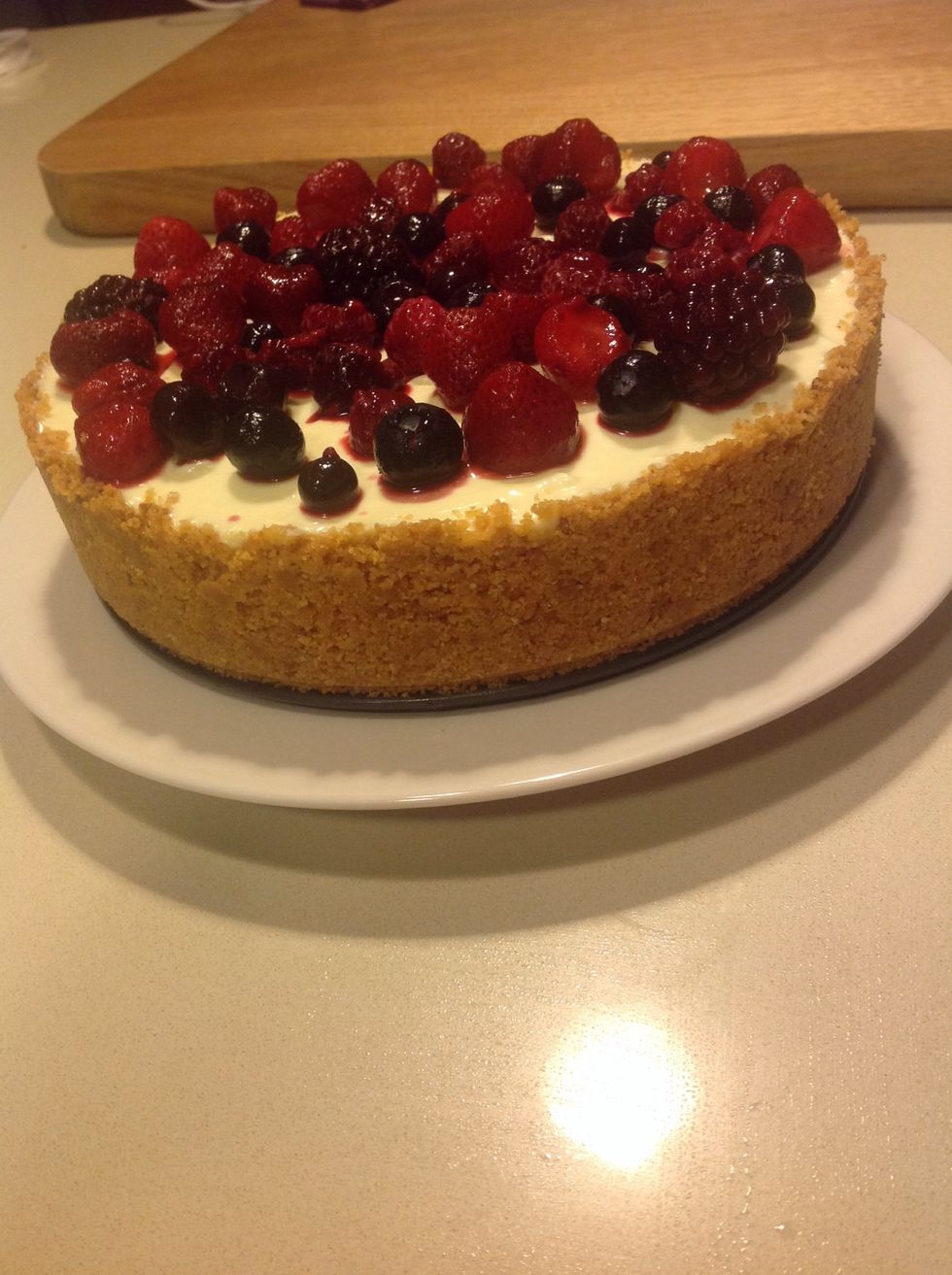 Spread berries across the top