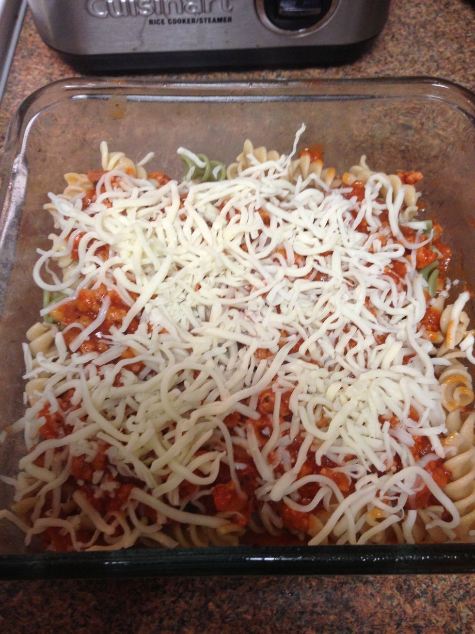 Spread cheese evenly