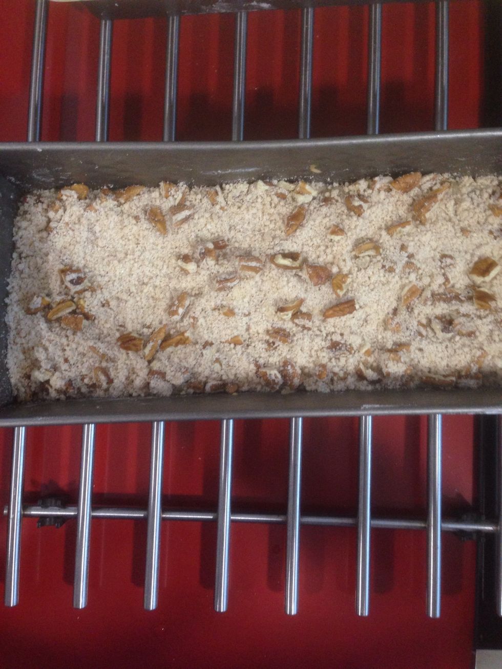 Spread evenly on top of both battered pans.