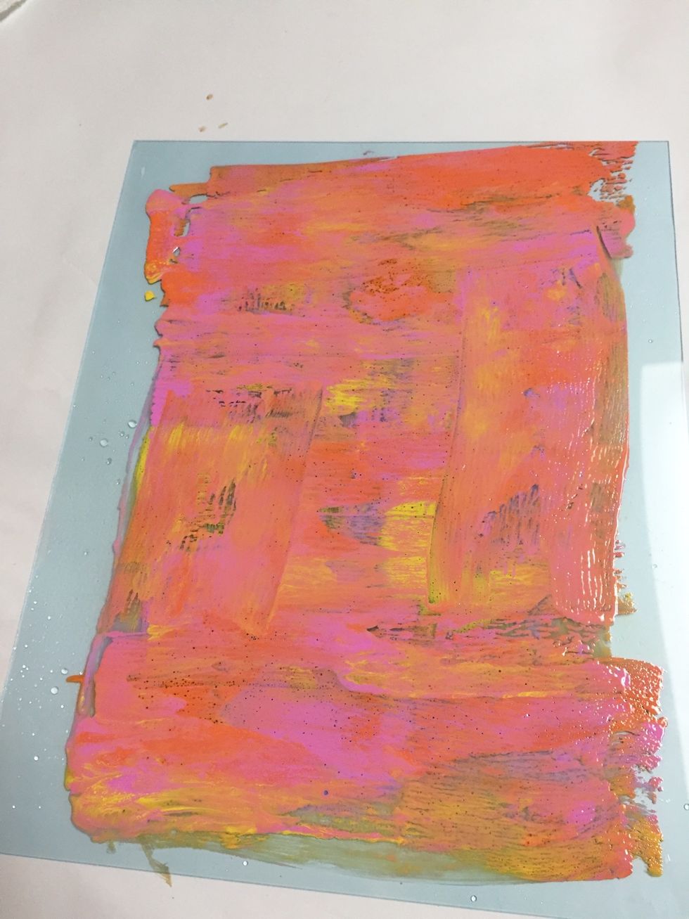 spread inks using art wheel.