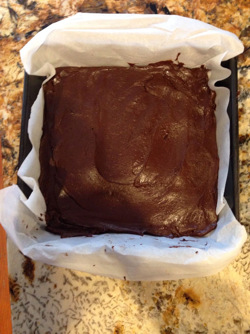 Spread into prepared pan!