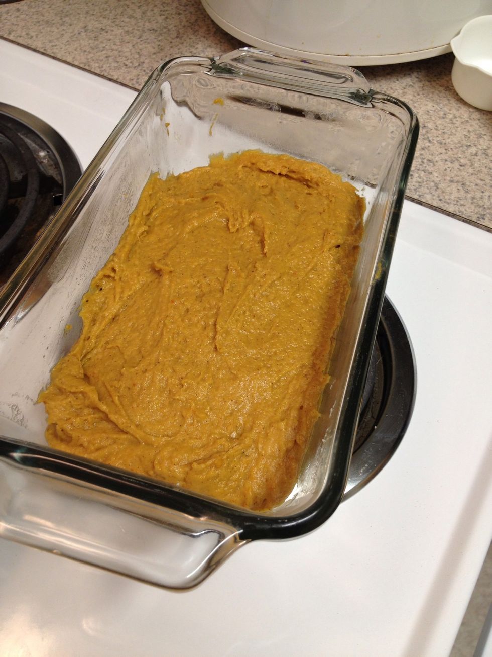 Spread into your loaf pan or mini loaf pans.