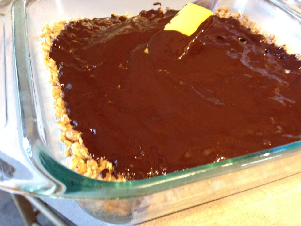 Spread it onto your treats and freeze for another 30 minutes.