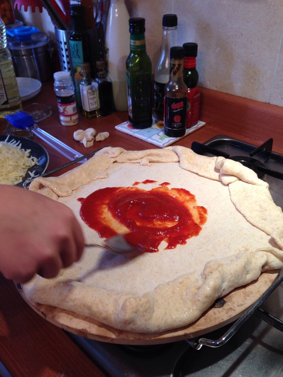 Spread it with pizza sauce