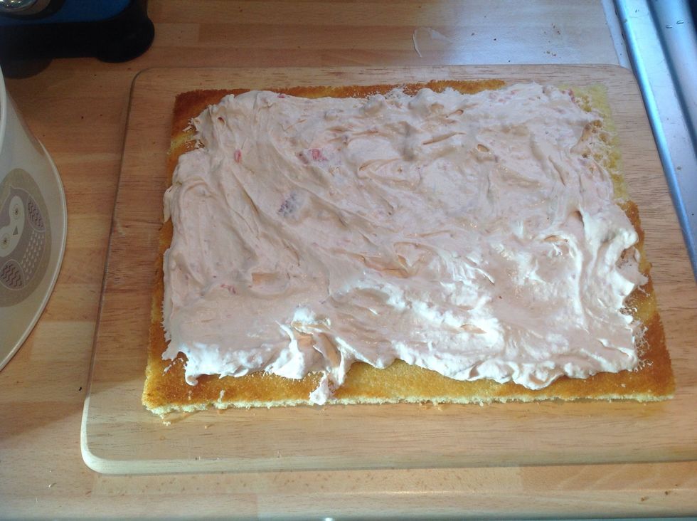 Spread onto your first layer of sponge