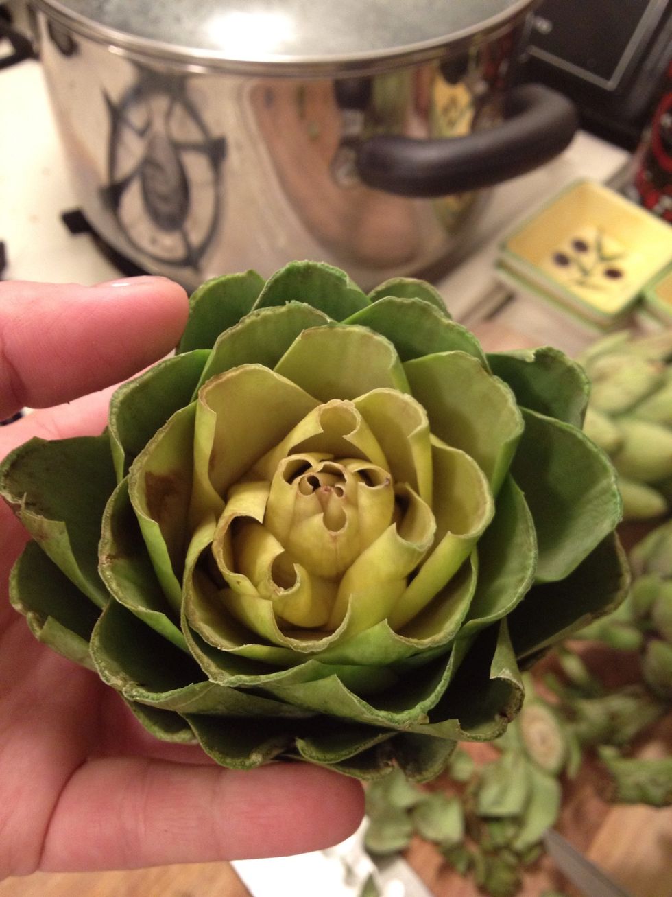 Spread open to prepare for stuffing.