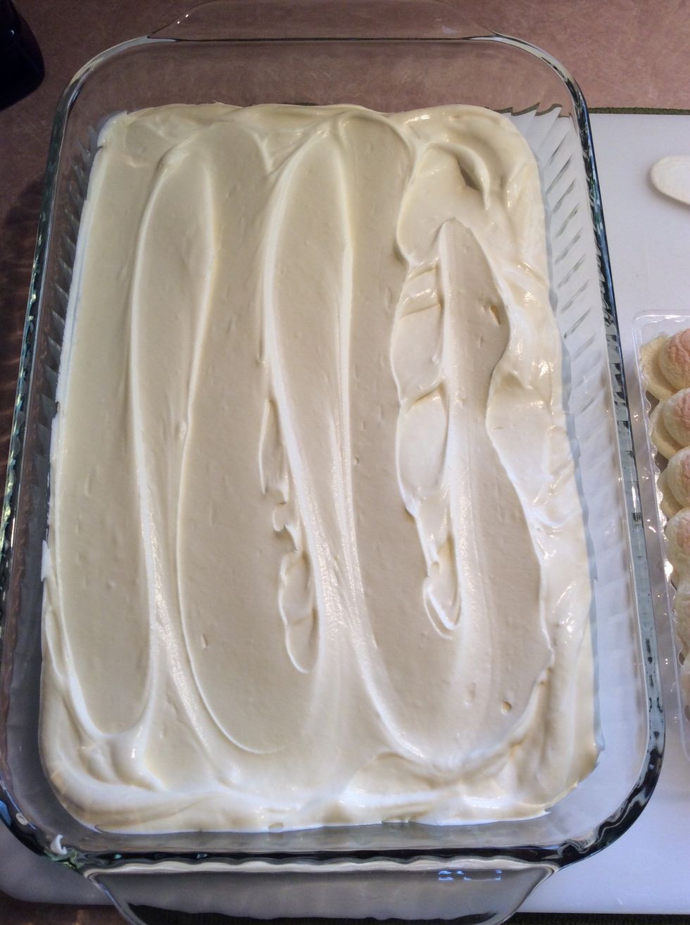 Spread out evenly.