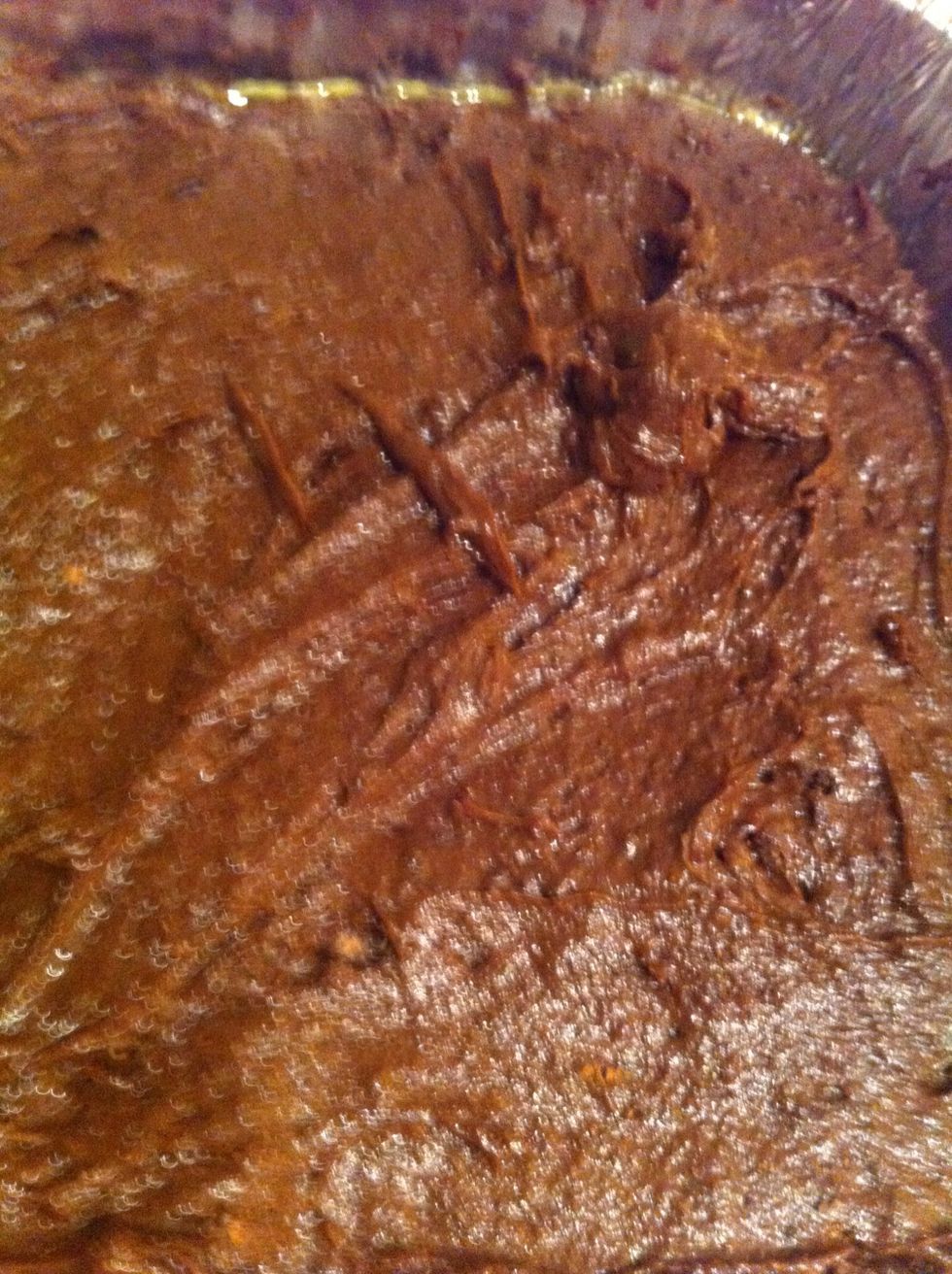 Spread over rest of your brownie batter