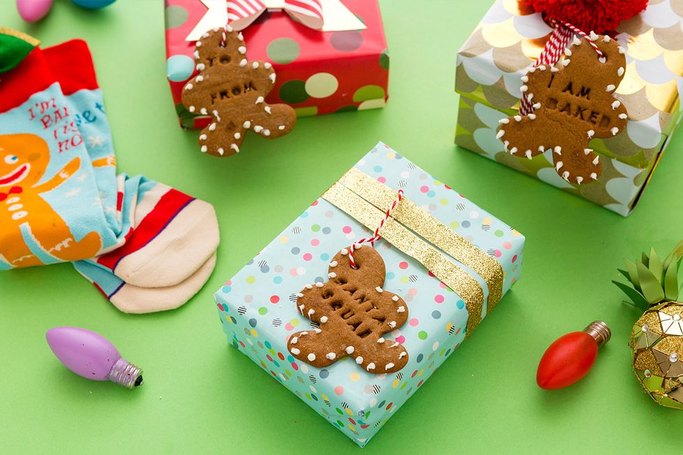 Spread some joy + laughs this holiday season with our totally baked gingerbread gift tags. The cute little dudes are the result of our partnership with Hallmark Gold Crown for some extra winter fun.