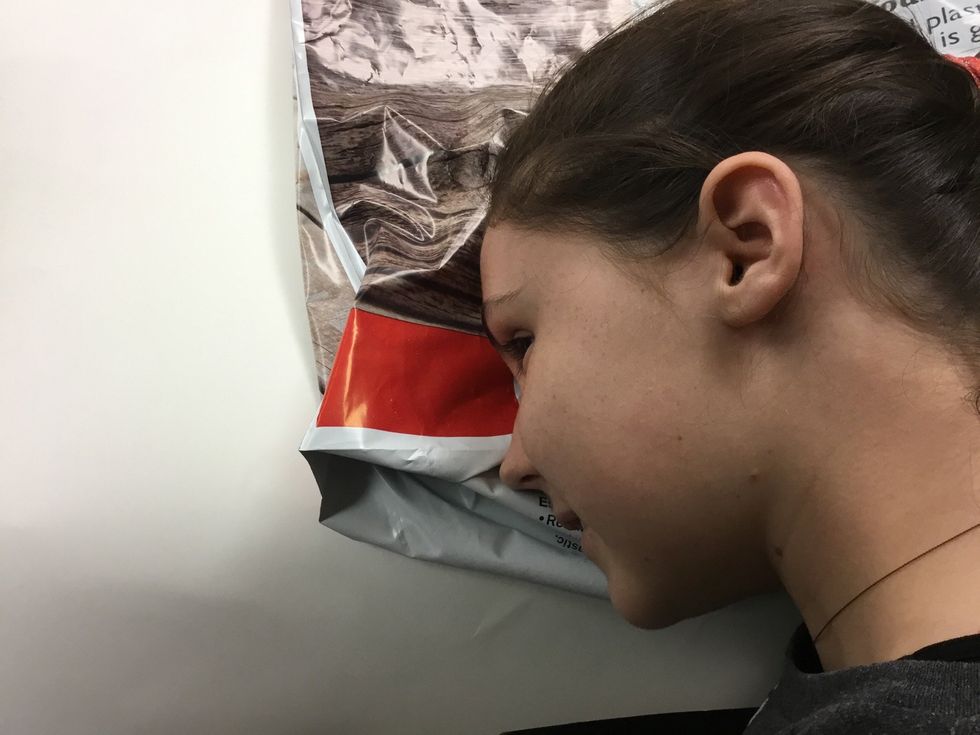 Spread something down on the table to protect surface from the drips