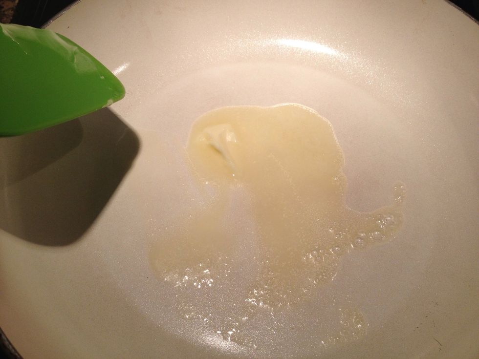 Spread the butter around while it melts