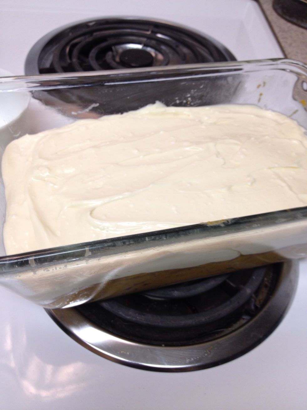 Spread the cream cheese mixture on top.