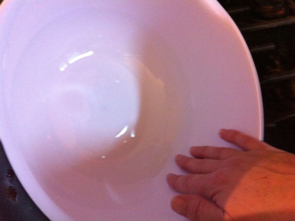 Spread the oil around..on the bottom and the sides. This keeps that sticky dough from sticking to your bowl. Now go all the way up the sides. This dough will RISE! \ud83c\udf5e\ud83c\udf5e\ud83c\udf5e