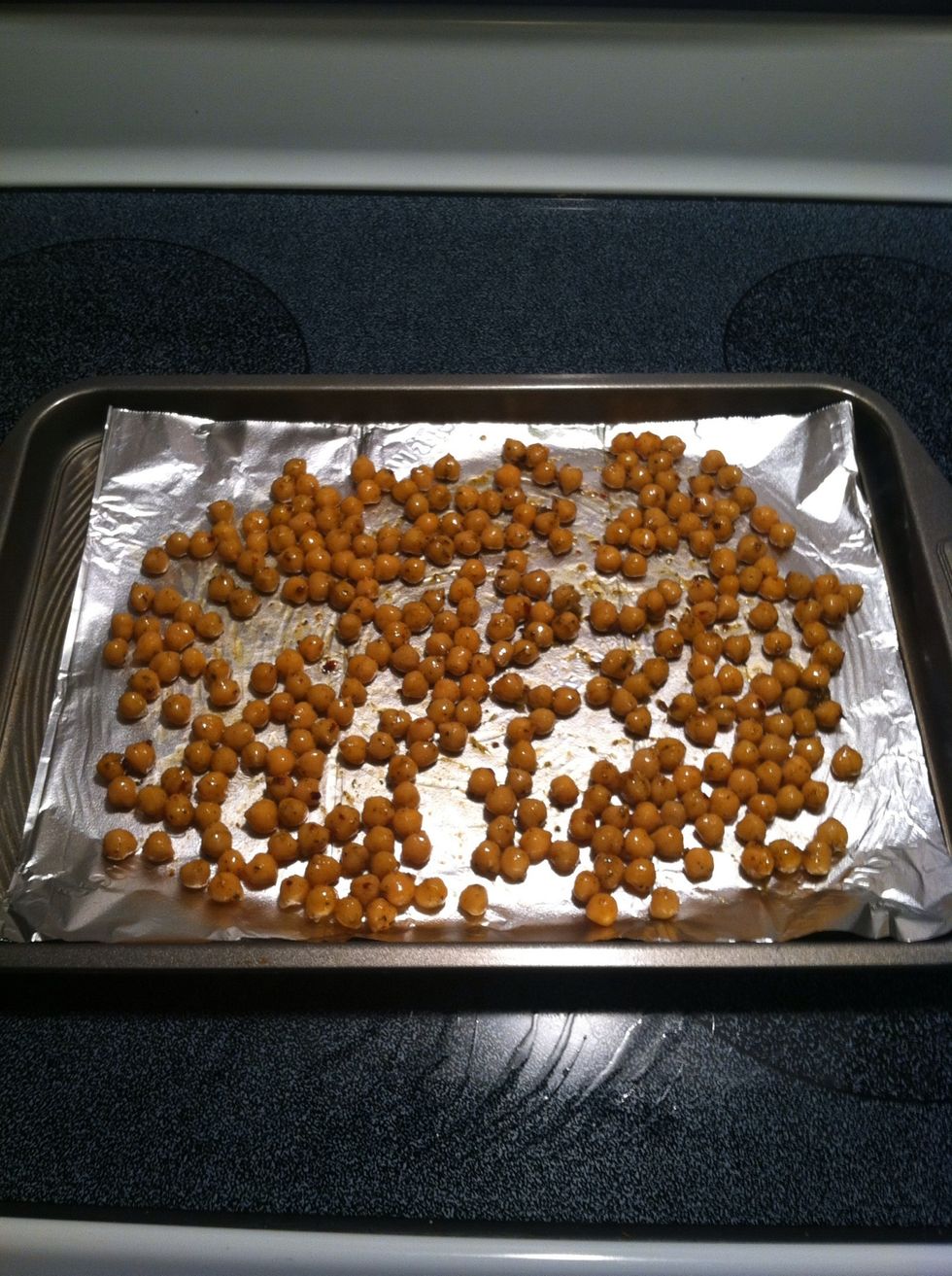 Spread them out on your baking tray. I usually place everything I cook over aluminum to save on cleaning time. I'm lazy like that!