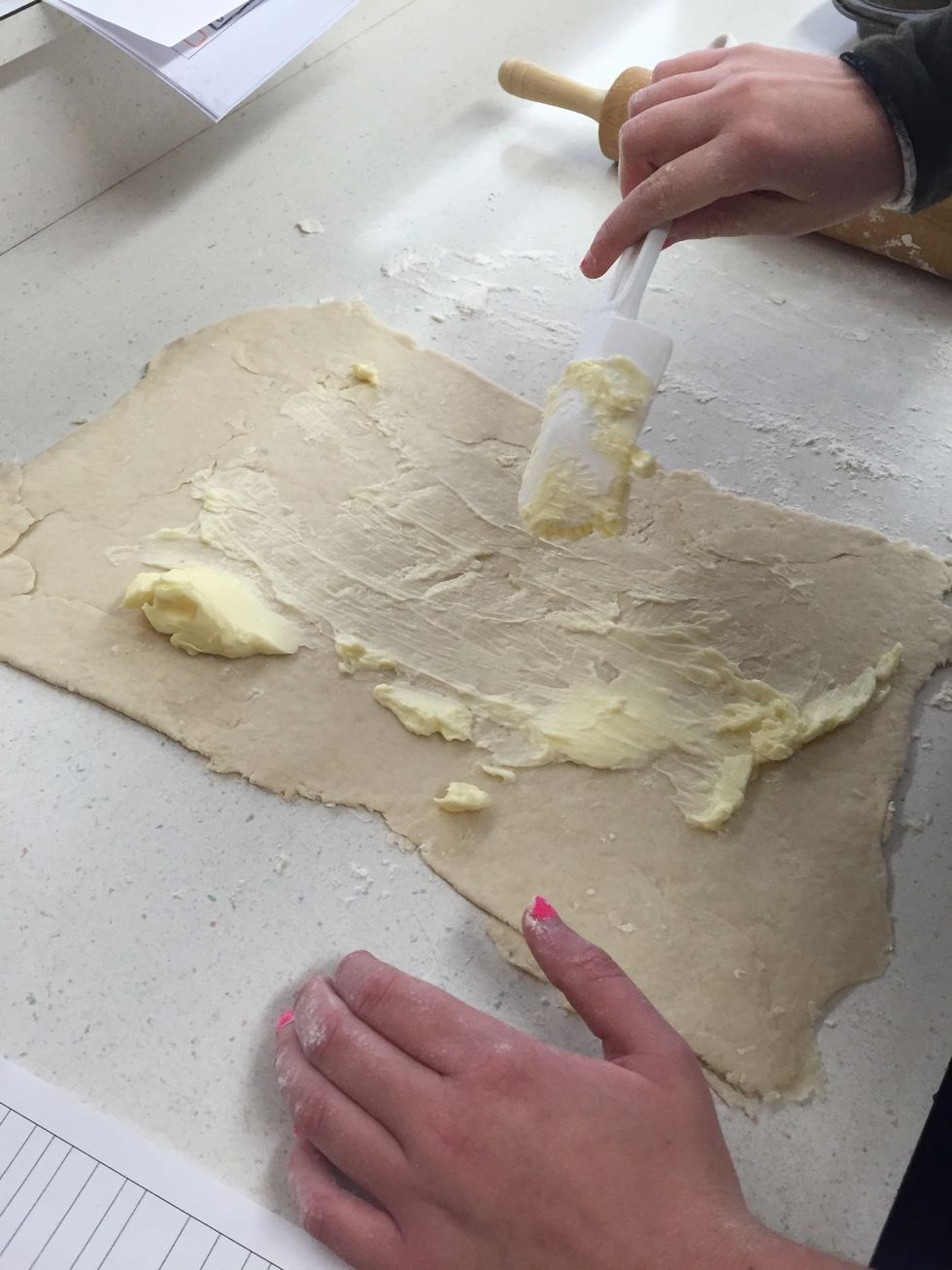 Spread thinly with softened butter