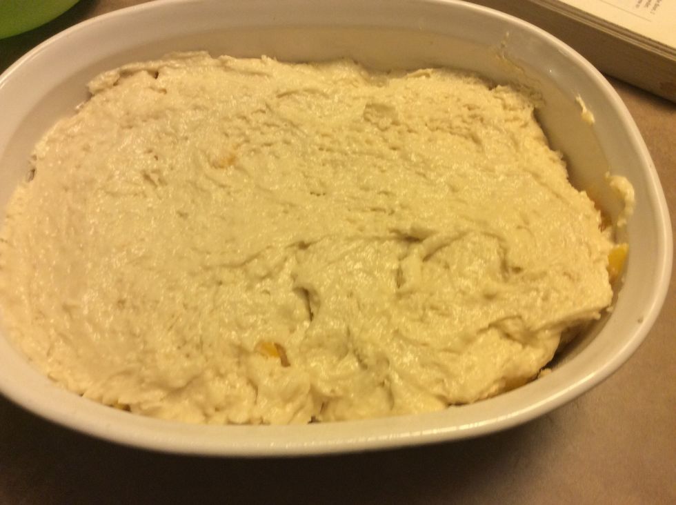 Spread topping evenly