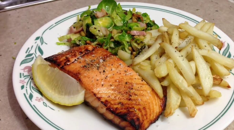 Sprinkle a pinch of salt and pepper then you're done!