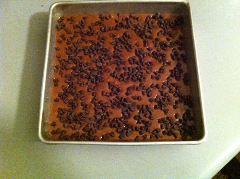 Sprinkle chocolate chips on top.
