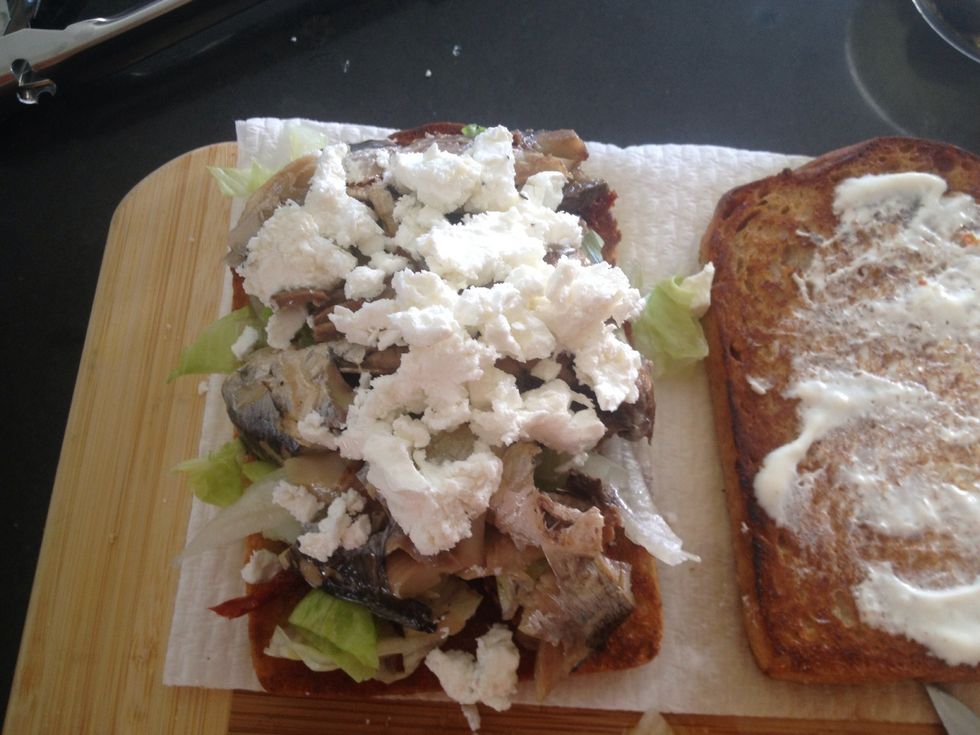 Sprinkle feta cheese on top.