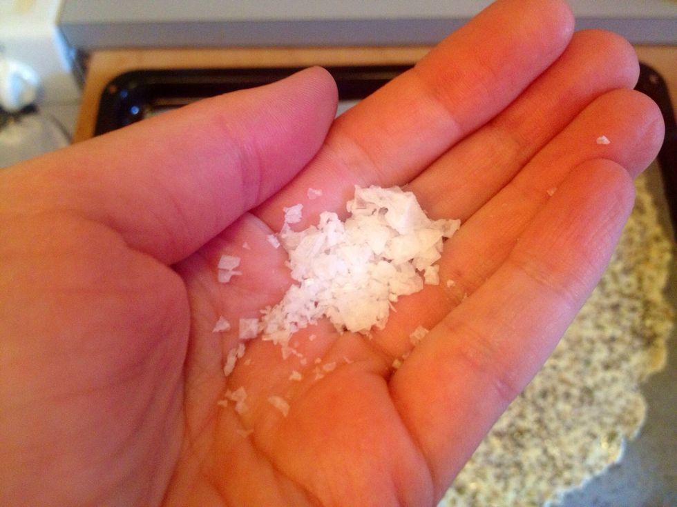 Sprinkle flake salt on top as well.