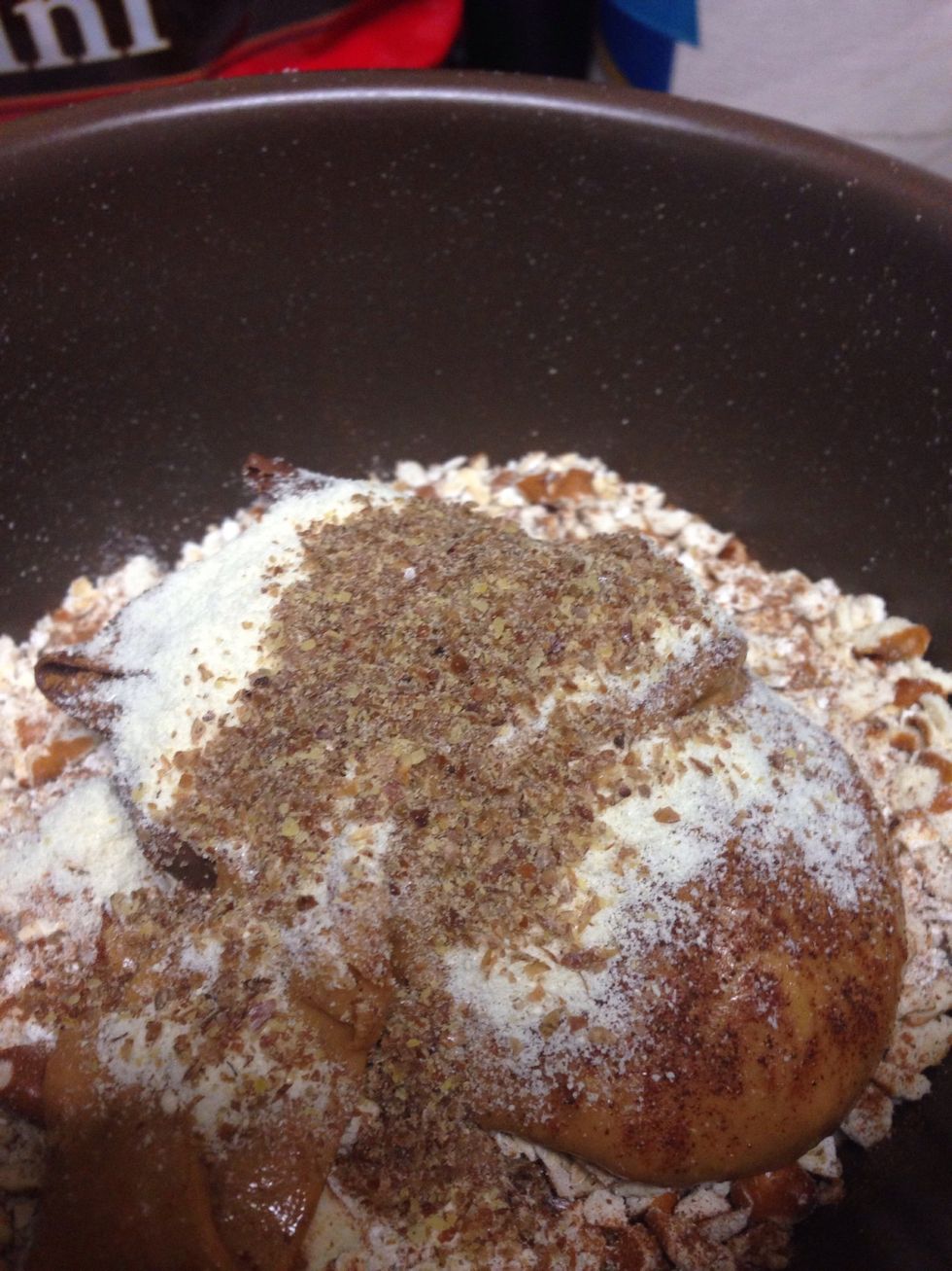 sprinkle flax seeds if desired