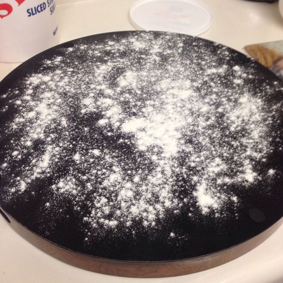 Sprinkle flour