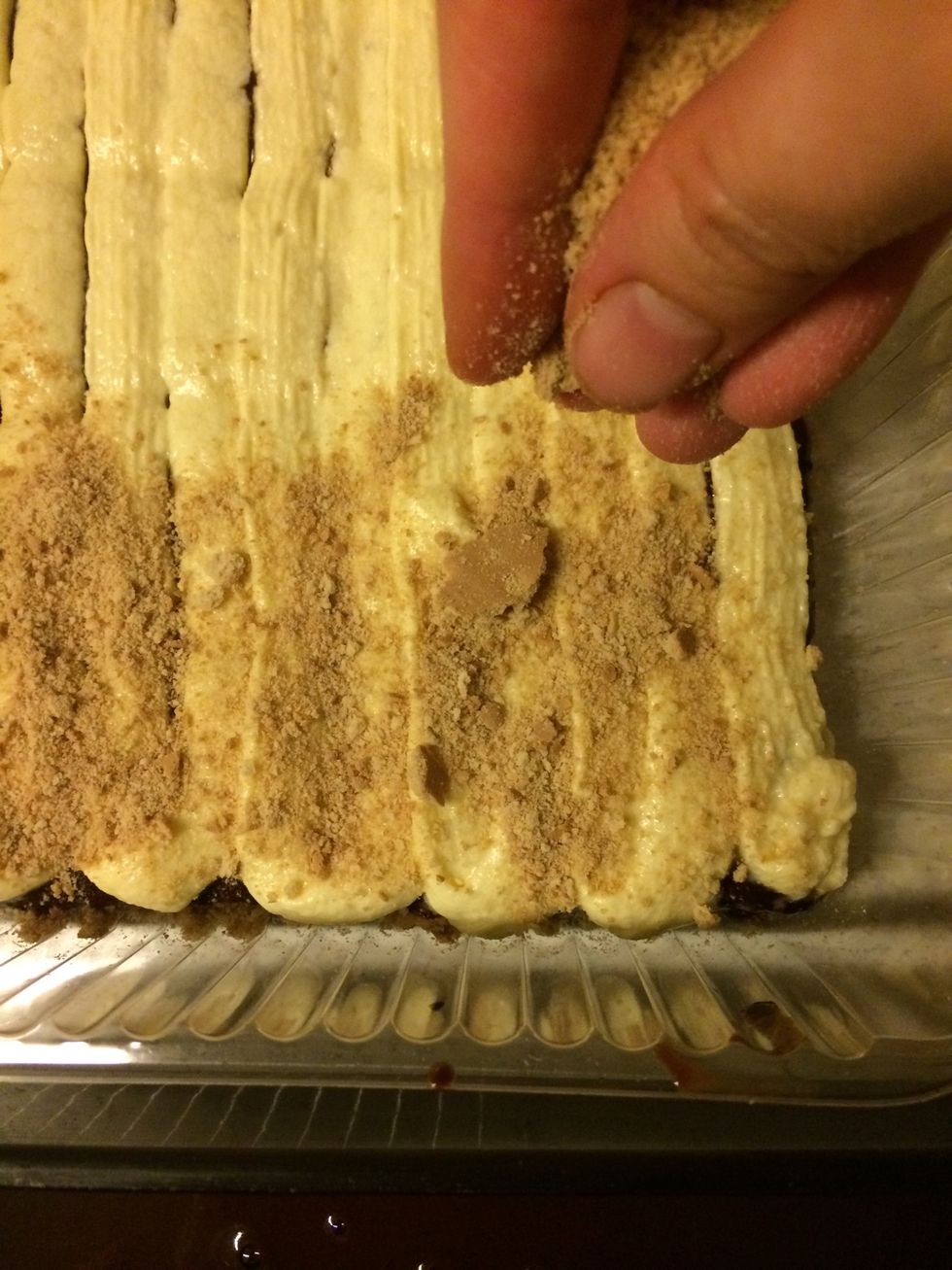 sprinkle generously with crumbs