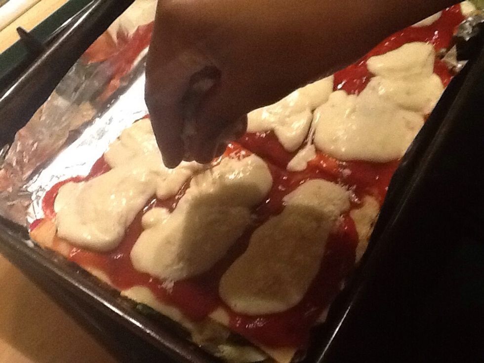 Sprinkle grated parmesan on top