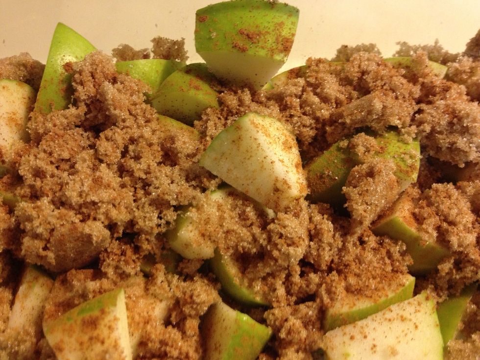 Sprinkle ground cinnamon & a pinch of salt