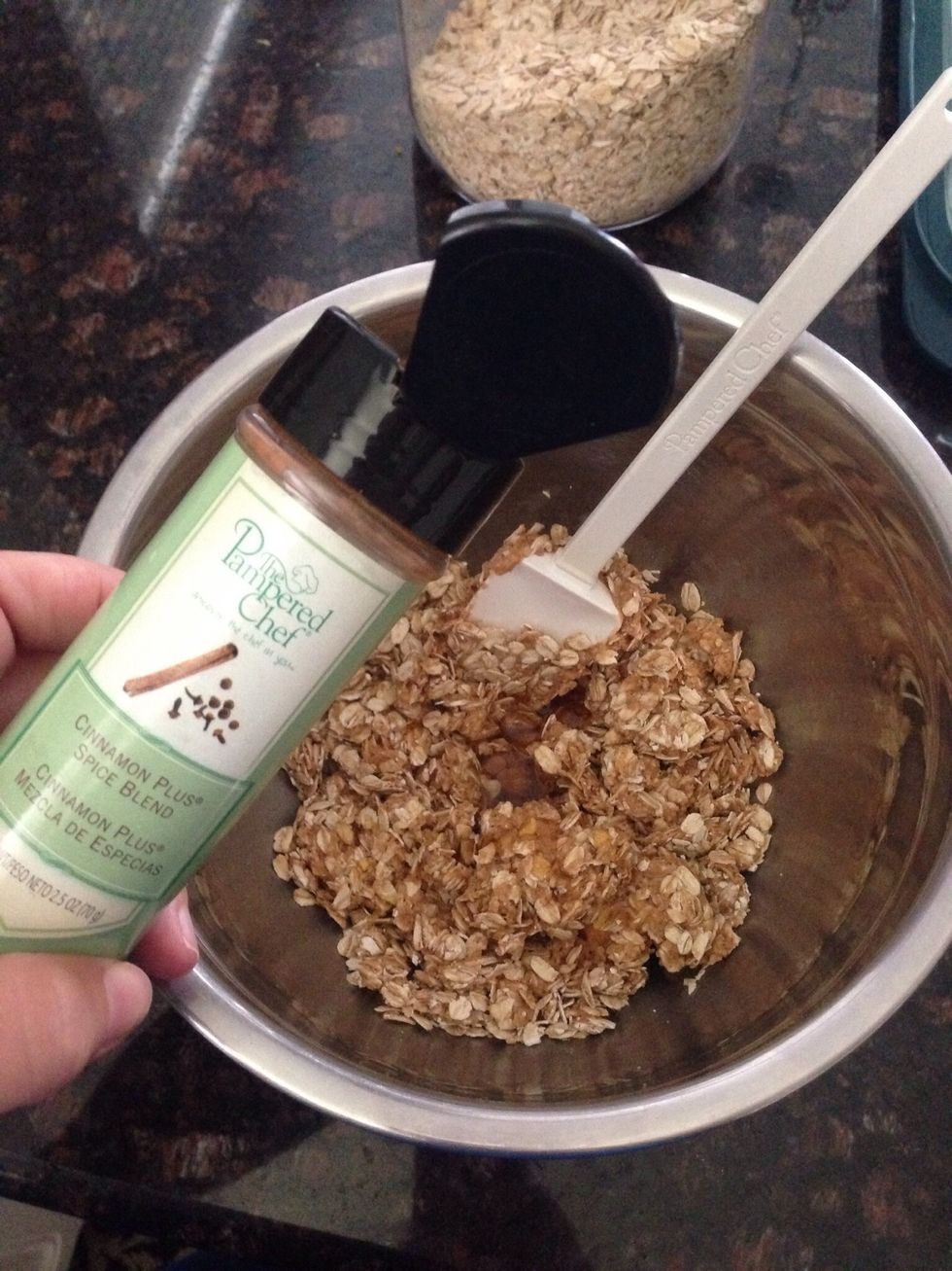 Sprinkle in a pinch/dash of Cinnamon.