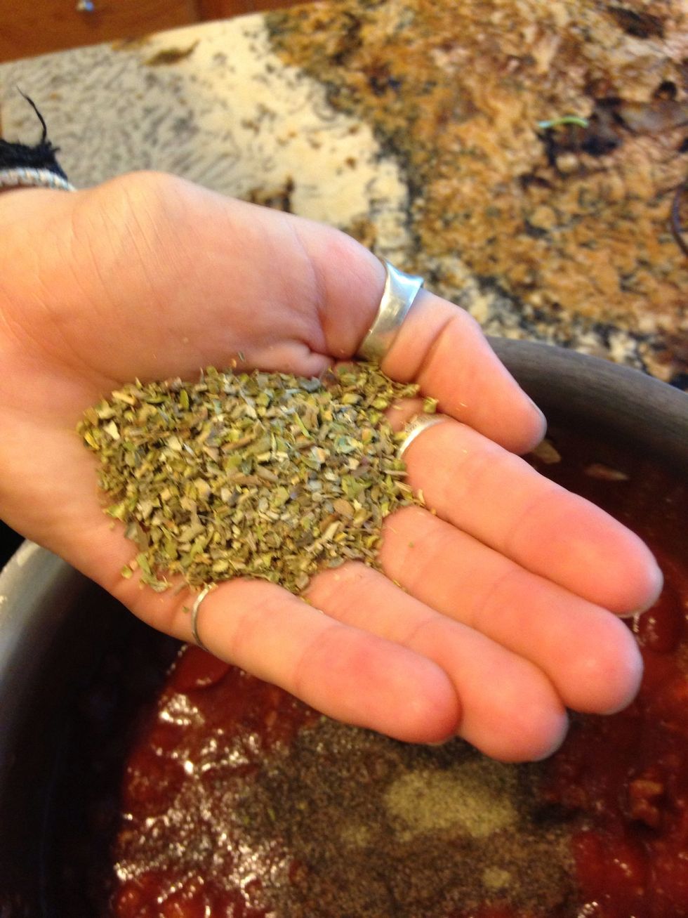 Sprinkle in the handful of oregano!