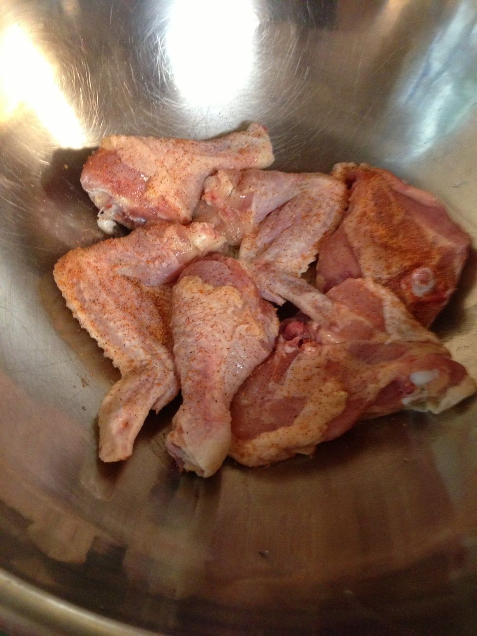Sprinkle liberally with Tony's Louisiana  seasoning