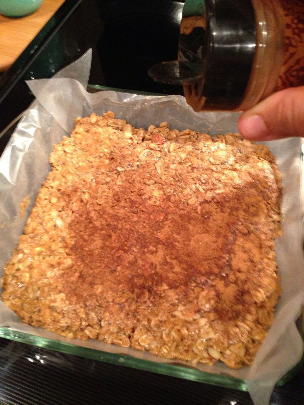 Sprinkle lightly with cinnamon - or accidentally douse it liberally as I did just now.