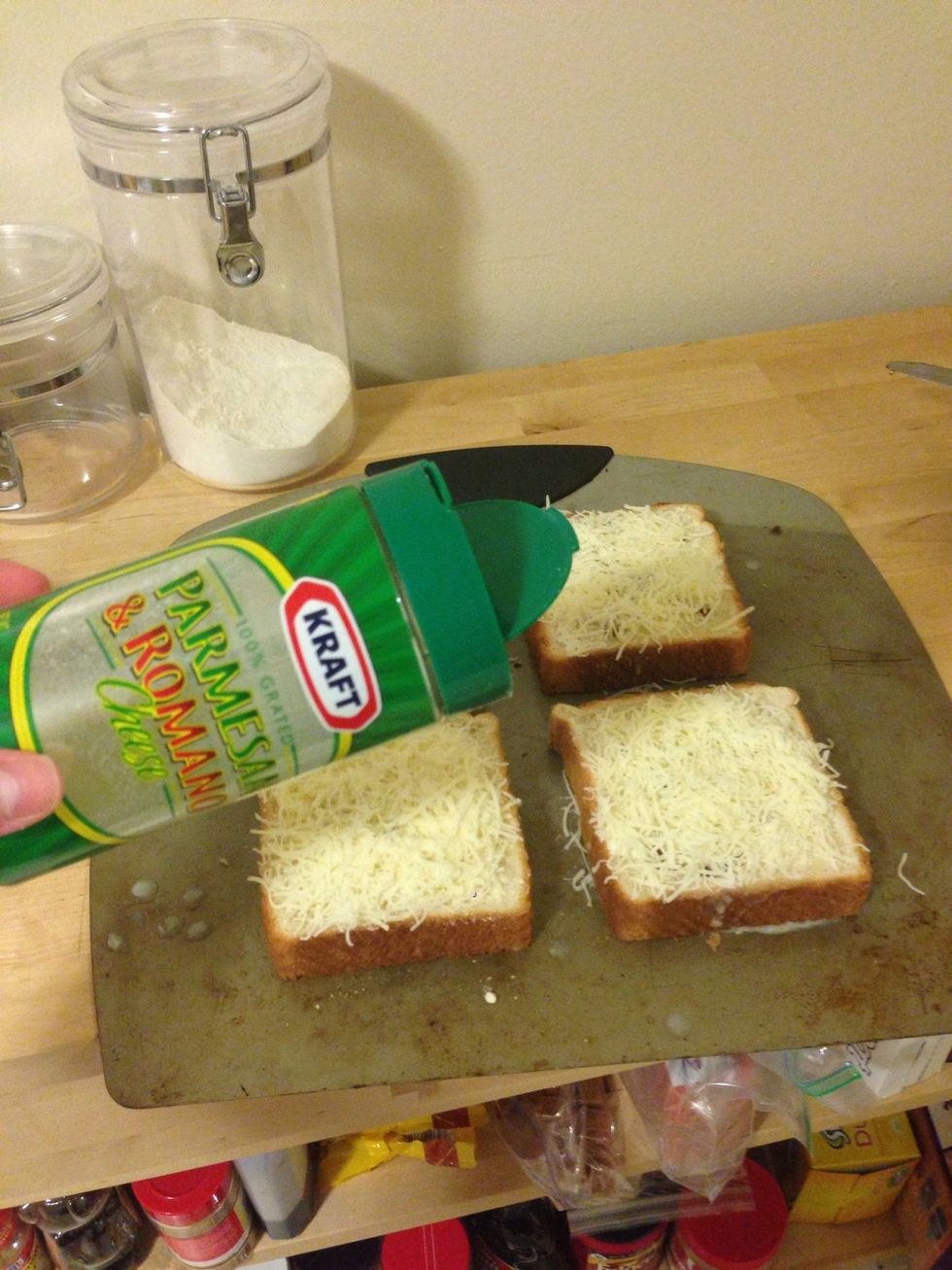 Sprinkle lightly with Parmesan cheese.