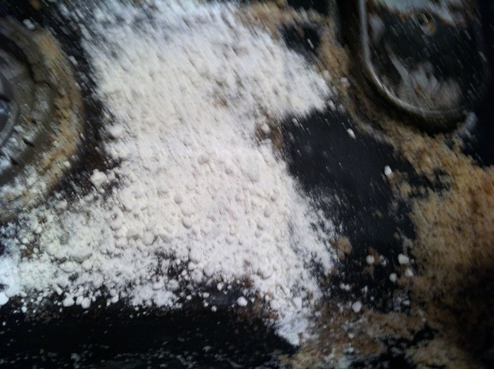 Sprinkle on baking soda to soak up grease.