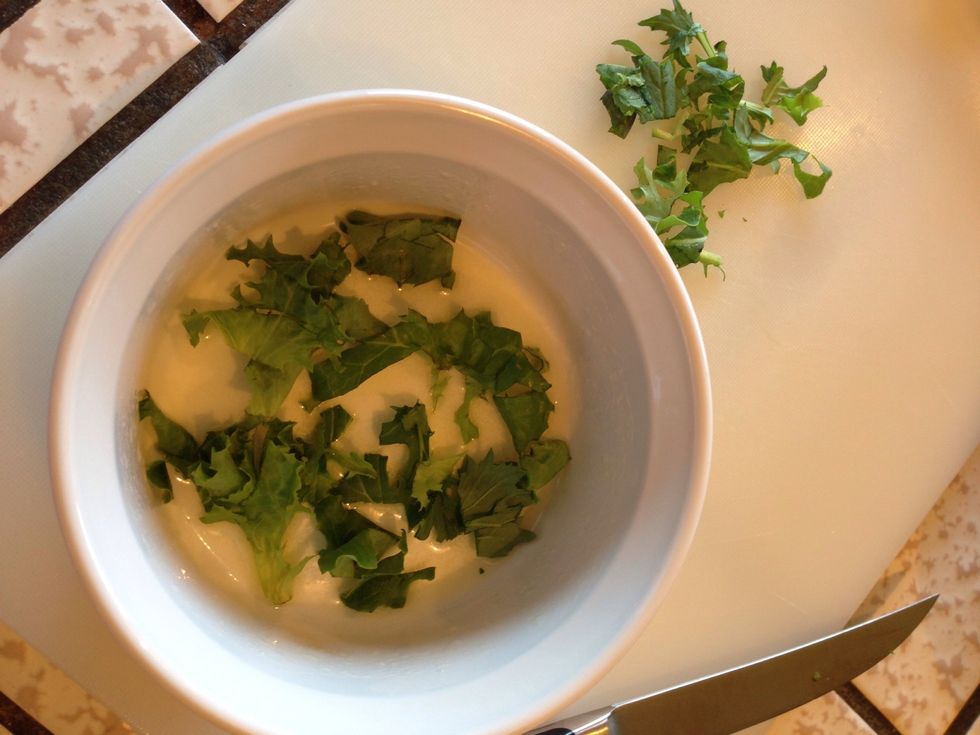 Sprinkle on the bottom of the bowl, save a little for the top.