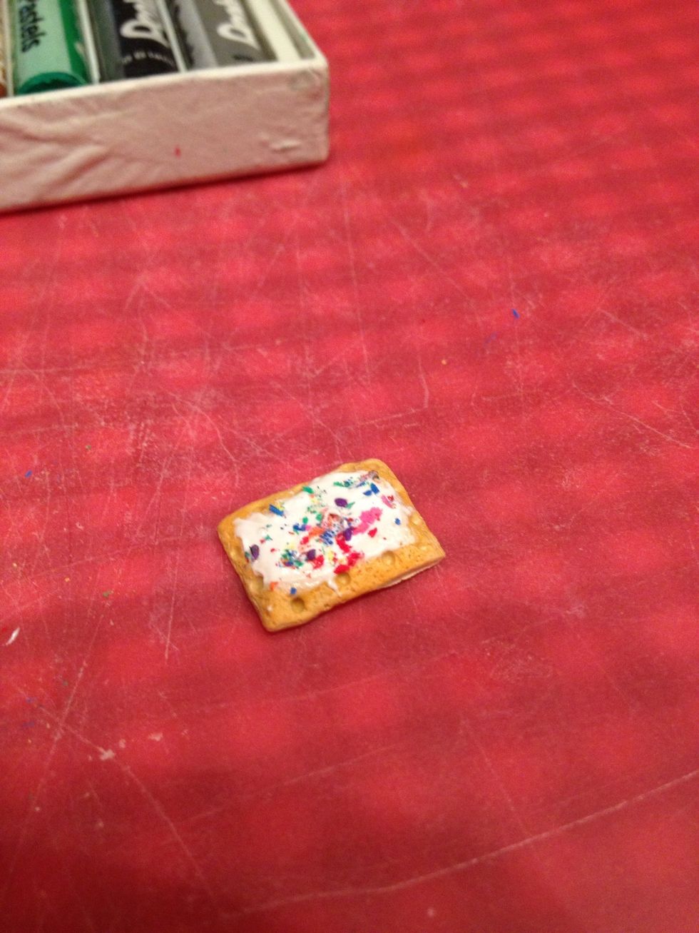Sprinkle on top of the white