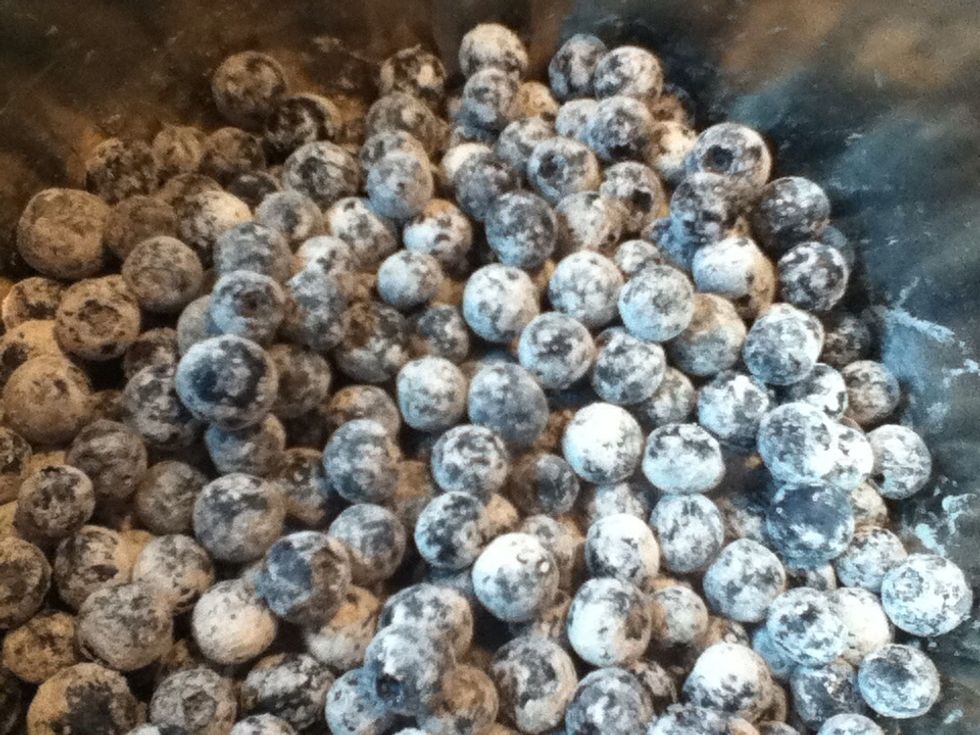 Sprinkle over the blueberries.