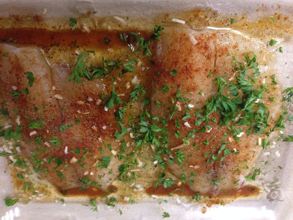 Sprinkle over the top of your fish