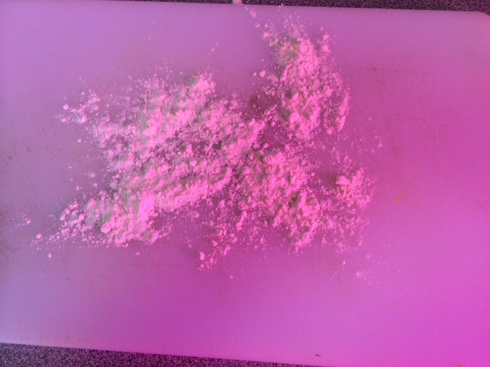 Sprinkle some flour on a flat surface.