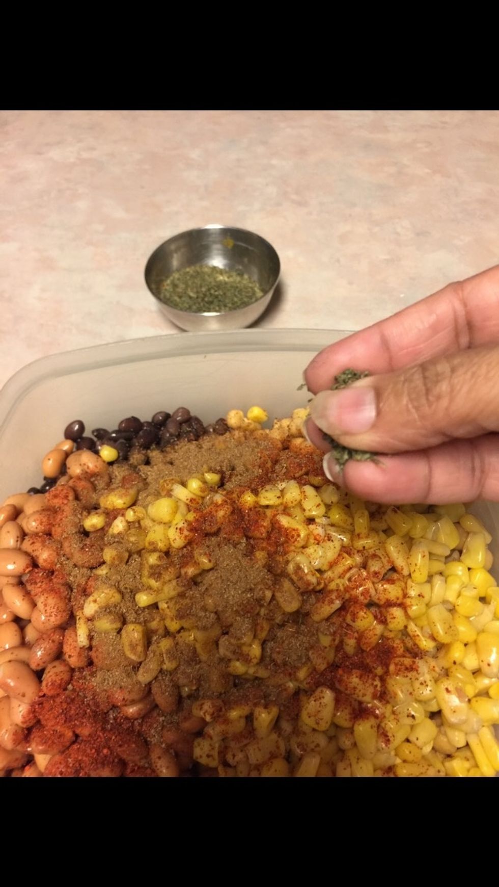 Sprinkle the dried parsley on top