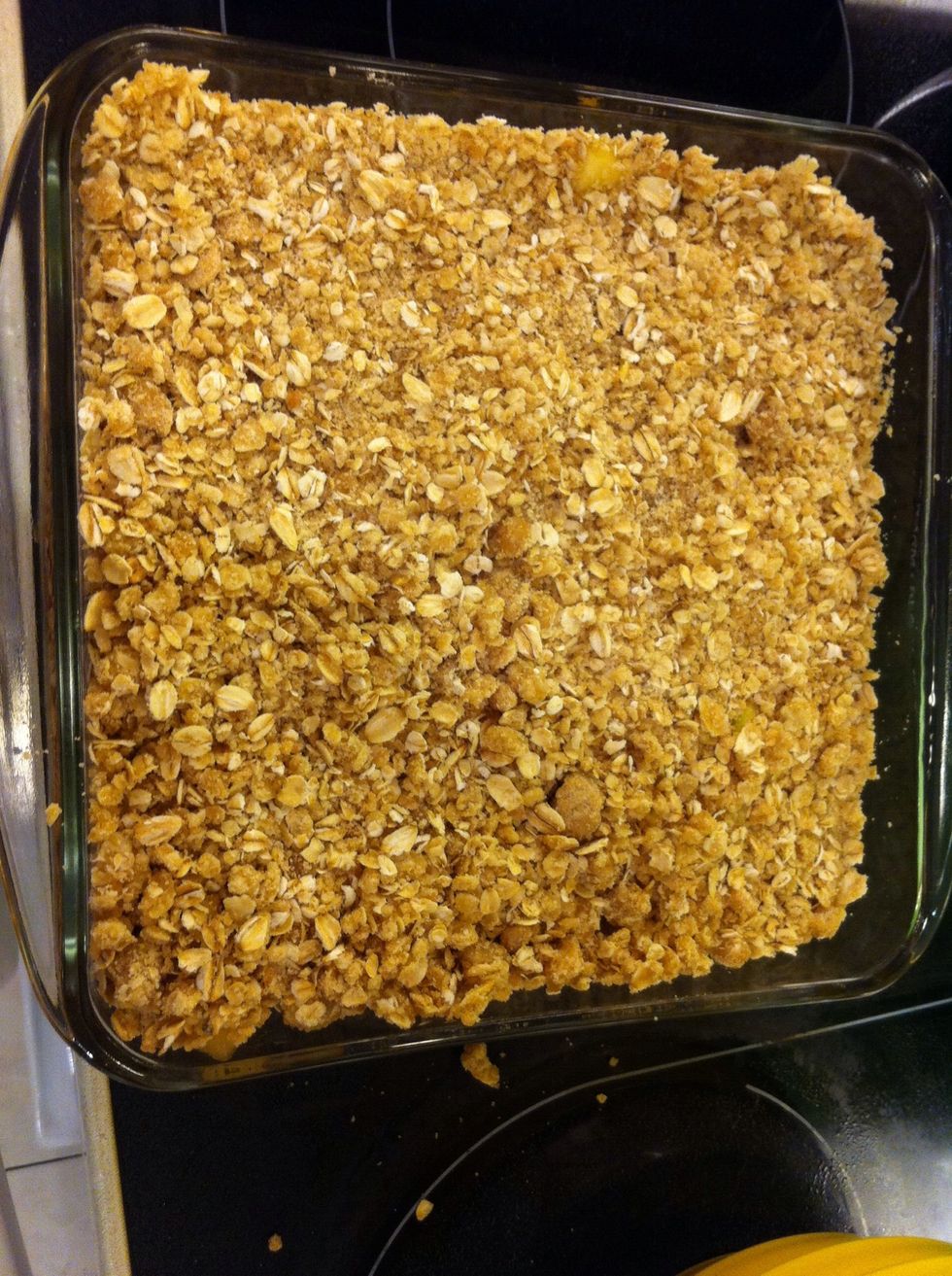 Sprinkle the oats mixture over the fruit