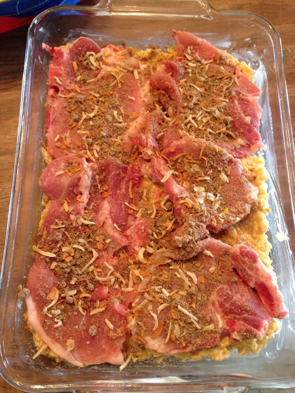 Sprinkle the onion soup mix on top. Top with foil and refrigerate. Done!