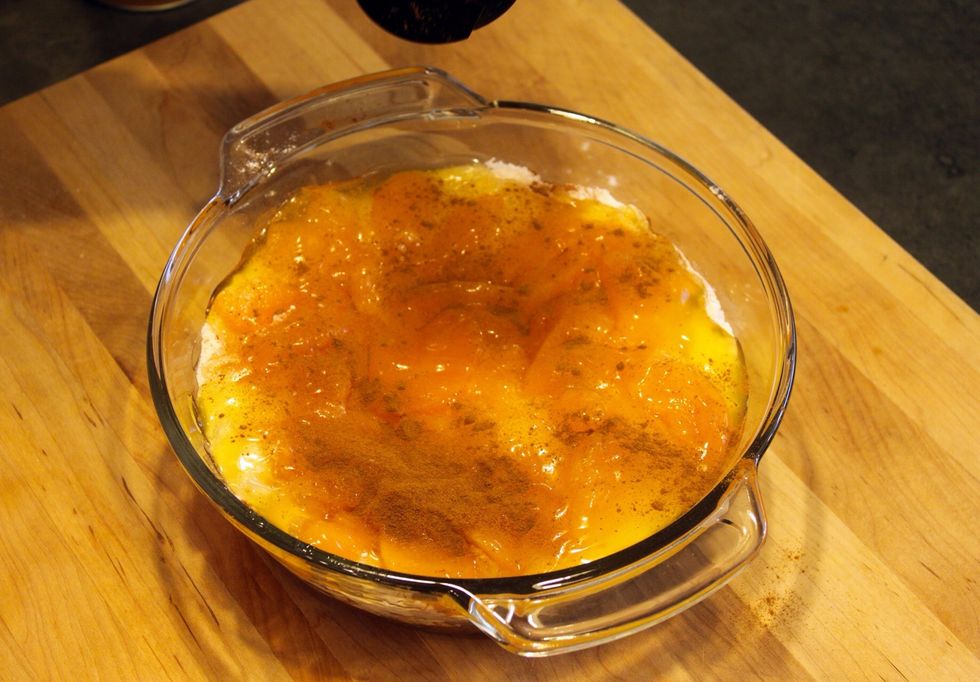 Sprinkle the remaining cinnamon on this layer.