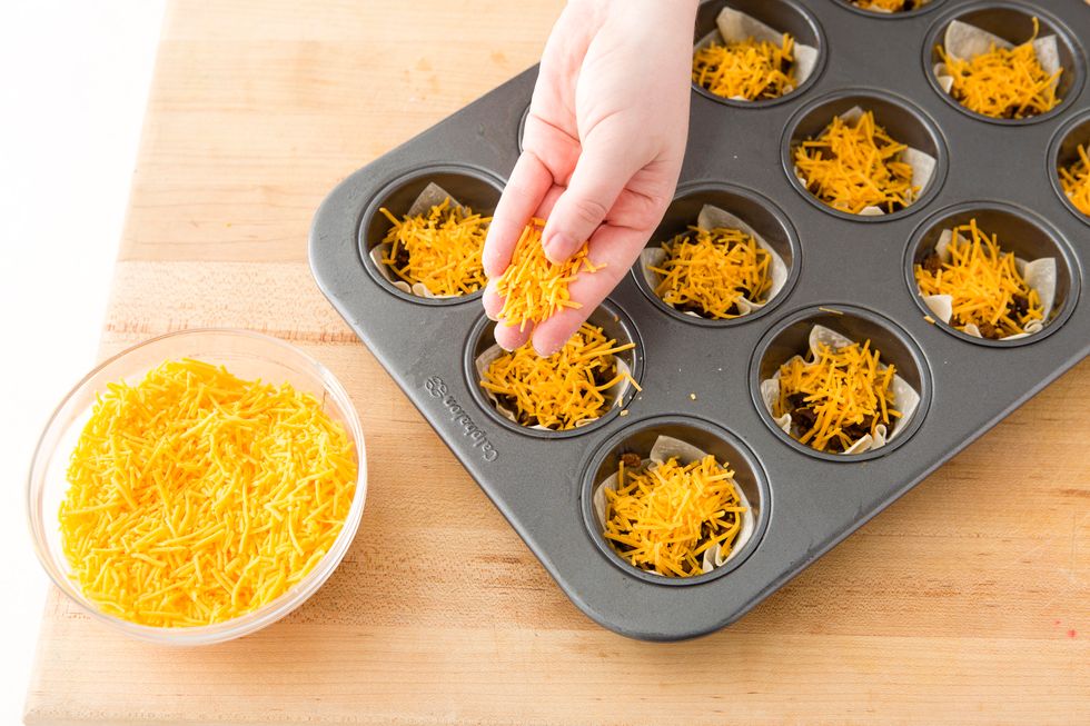 Sprinkle the top with cheese.
