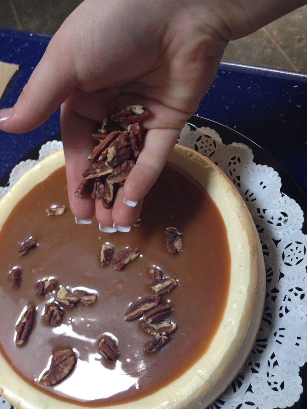 Sprinkle them onto the top of your cake as desired